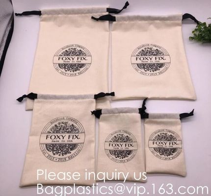 Natural Beige Thick Canvas Drawstring Pouches Produce Bags Muslin Bags Gift Bags Sacks Sachet Bags for Jewelry Candy Fav