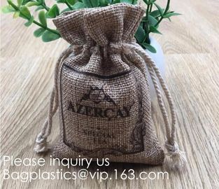 Burlap Gift Bags Wedding Hessian Jute Bags Linen Jewelry Pouches with Drawstring for Birthday, Party, Wedding Favors, Pr