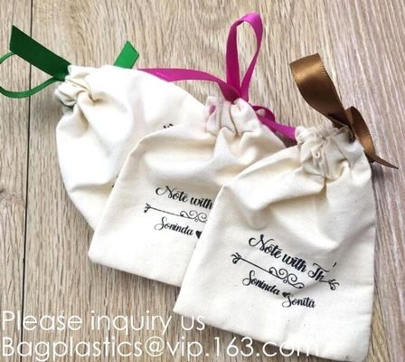 Wedding Party Favor Gift Drawstring Bags 100% Cotton Pouch,Fabric Reusable Drawstring Gift Bag | Eco-Friendly Alternativ