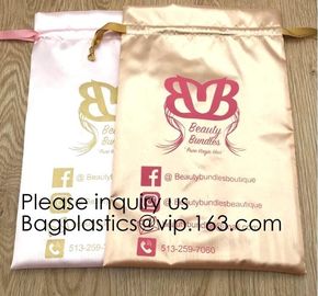 Soft And Shinny White Silk Drawstring Pouch,Nude Color Satin Drawstring Bag,Promotional Satin Cosmetic Bag, package pac