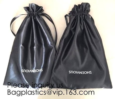 Satin Gift Bag For Gym,Low MOQ Customized Logo Size Satin Drawstring Bag,Drawstring Pouch For Cosmetic, bagease package