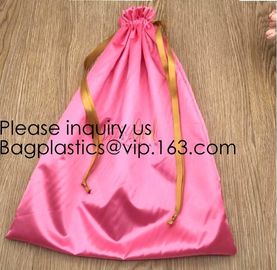 Customized Satin Lingerie Sock Packaging Bag,Colorful Satin Bag For Hair Packaging,Green Pink Rose Gold Satin Drawstring