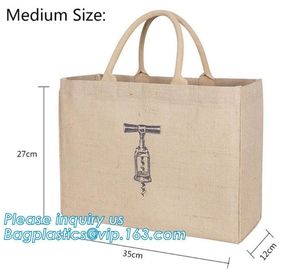 Custom eco friendly waterproof tote shopping jute pouch bag burlap linen packing gift bag with logo print bagease packag