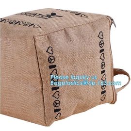 Multifunctional jute bag with low price,Natural Burlap Tote Bags Reusable Jute Bags with Full Gusset,shoulder strap plai