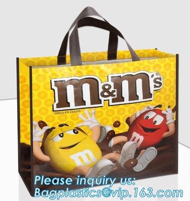 Fast Delivery Custom Printed Your Own Brand Laminated Non Woven Bag, round bottom PP laminated bopp laminated non woven