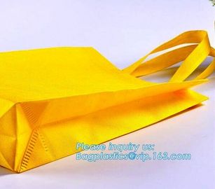 eco friendly non woven bag, Custom logo printed yellow non woven gift pouch drawstring non woven bag, BAGEASE, PAK, PKG