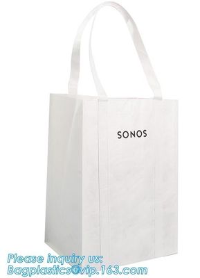 ultrasonic non woven bag with CMYK print and laminated with handles, Cheap Promotional Custom Non Woven Bag, bagease pac
