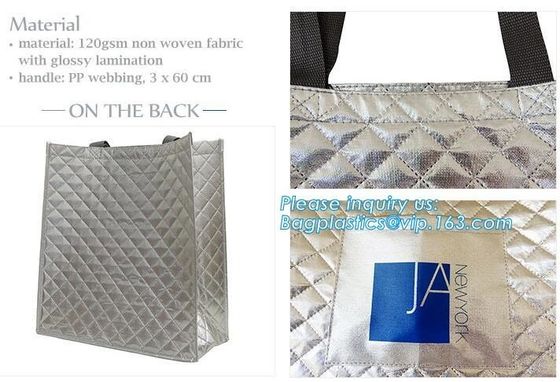 Wholesale factory custom fashion laminated non woven bag, Shopping printing fabric insulated foldable bag, custom pp non