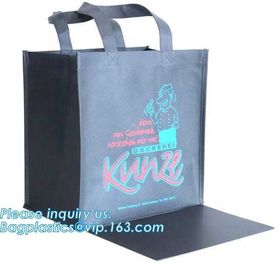 Promotional Custom LOGO Printed Gift Tote Shopping Non Woven Bag, Classic Black Non Woven Fabric Shopping Carry Bag Whol