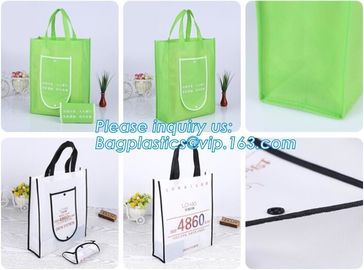 High Quality Custom Printing Recyclable Laminated PP Non Woven Bag, Customized LOGO print recycled foldable non woven ba