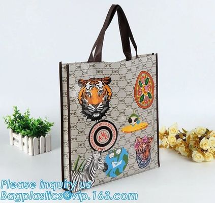 Gray punch non woven bag with bottom, punch style non woven material tote bag, china hot sell pp material non woven bag