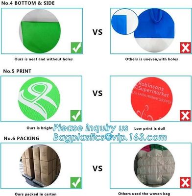 Hot Sale Promotional Tote Plastic Gift Shopping Non Woven Bag for Women, High quality price non woven bag with recycle p