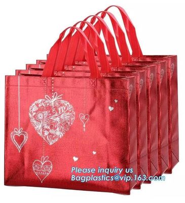 Chinese suppliers custom printed shopping portable hand non woven bag with print logo, 100% biodegradable laminated non