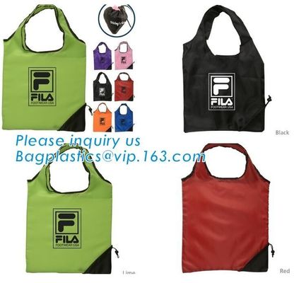 German Supermarket Recycling Polyester Foldable Shopping Bag Foldaway Recycle Polyester Bag,polyester/ nylon draw string