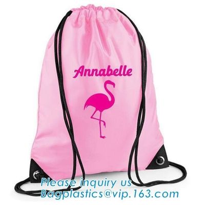 Polyester fabric drawstring bag /advertising pull rope backpack cloth bag /nylon shoulder pocket customization BAGEASE