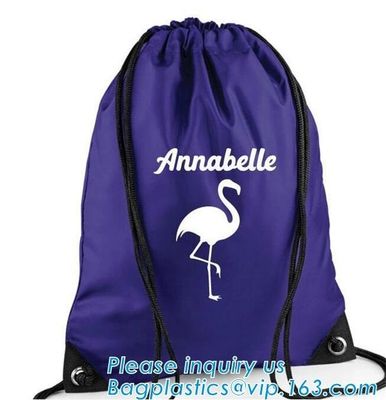 Polyester fabric drawstring bag /advertising pull rope backpack cloth bag /nylon shoulder pocket customization BAGEASE