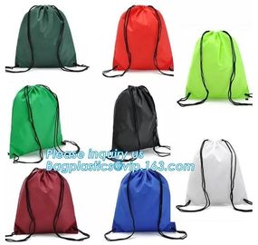 New recycled pp woven bag custom foldable polyester shopping bags,Hot Sales Gym Bag Drawstring 210d Polyester Drawstring