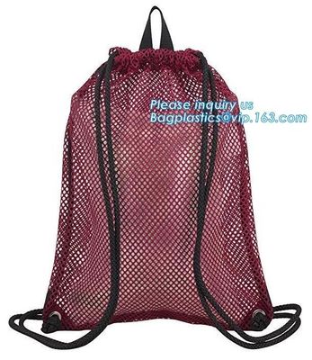 drawstring backpack kids mesh backpack manufacturer mesh net gift backpack,polyester drawstring outdoor cycling backpack