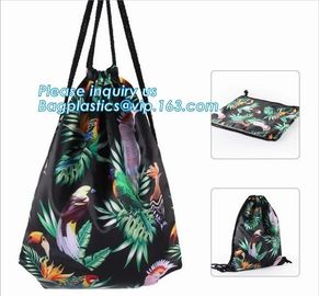 Recycled foldable polyester bag,Custom logo printed basketball backpack 210D polyester printing drawstring bag bagease