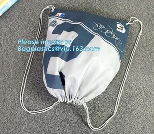 Custom Laundry Polyester Waterproof Drawstring Cosmetic Bag,custom long handle polyester supermarket shopping bag pack