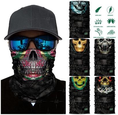 custom made digital sublimation polyester colorfast printed bandana,custom headwear printed seamless neck tube polyester