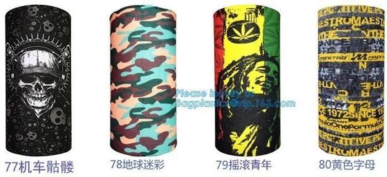 custom made digital sublimation polyester colorfast printed bandana,custom headwear printed seamless neck tube polyester