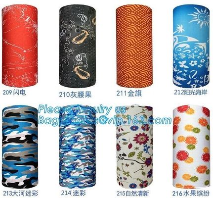 promotion multifunctional headwear bandana,Seamless Custom Logo Neck Scarf Tube 100% Polyester Microfiber Bandana BAGEAS