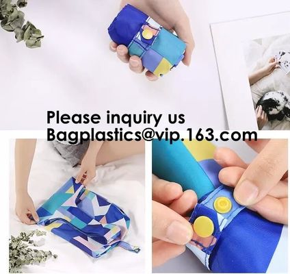 Portable Recycled Polyester Nylon Reusable Foldable Shopping Bag,Value Friendly Reusable Polyester Foldable Shopping Bag