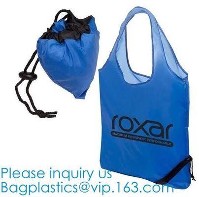 Recyclable Reusable Resealable High Quality Grocery Bag, Promotion Reusable Polyester Nylon Foldable Shopping Bag