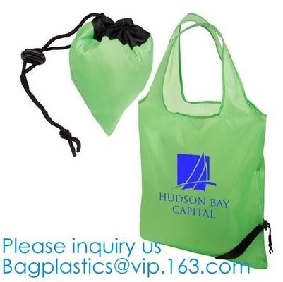 Recyclable Reusable Resealable High Quality Grocery Bag, Promotion Reusable Polyester Nylon Foldable Shopping Bag