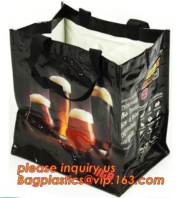 Qualified Black and White Custom Printing Recyclable PP fabric Woven Shopping Bag, textile fabric woven polyprolylene sa