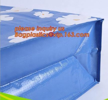 Recycle Ecological Custom Food Packing Ultrasonic polyprolylene Woven Tote Bags, handles promotional shopping bags avail