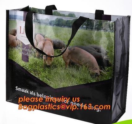 Wholesale eco reusable pp woven shopping bag with logo design,100% recyclable Ecological large capacity Durable fabric