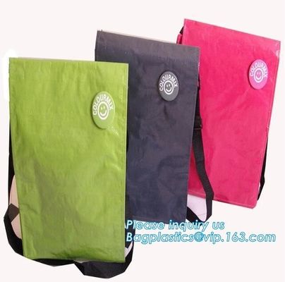 Factory custom recyclable folding laminated pp non woven bag shopping with heat transfer printing non woven fabric carry