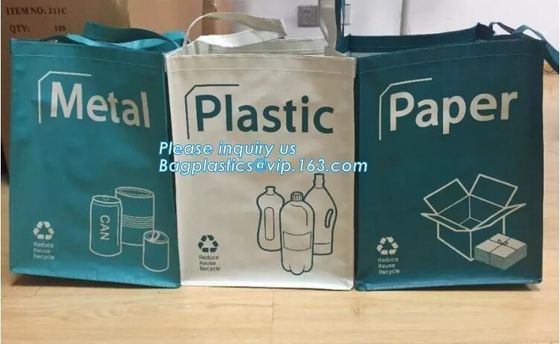 Factory custom recyclable folding laminated pp non woven bag shopping with heat transfer printing non woven fabric carry