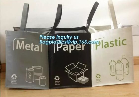 Factory custom recyclable folding laminated pp non woven bag shopping with heat transfer printing non woven fabric carry