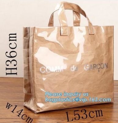 Tyvek and Kraft paper tote bag for shopping,durable fashion tyvek bag,Top Selling Products Dupont Paper Tote Tyvek Bags