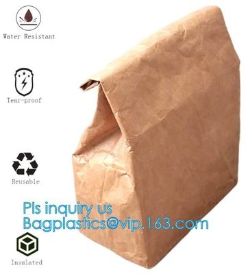 Eco-friendly Tear-resistant Dupont Paper Handbag Durable Tyvek Shopping Waterproof Tote Bag with Zipper bagease package