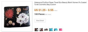 Cheap Lightweight Cheap Brown Custom Made Print Logo Water-proof Tyvek Paper Tote Shopping Bageco reusable promotion gif