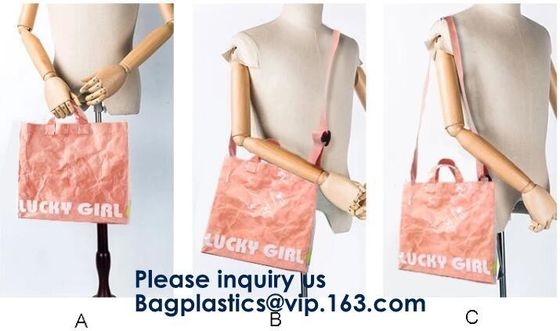 Customized Elegant Eco Reusable Promotion Gift Waterproof Tote Shopping Paper Tyvek Bag Dupont Recyclable Tyvek Shopping