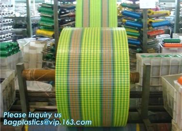 Pp Fabric Woven Sack Rice Bag Roll For Agriculture,60cm width virgin colorful flat surface tubular PP woven fabric roll