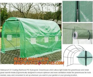 WATER PROOF UV COATING REINFORCED PE HYDROPONIC GREENHOUSE, PE WOVEN OUTER DOOR, Polytunnel Mini Tunnels Walk in Greenho