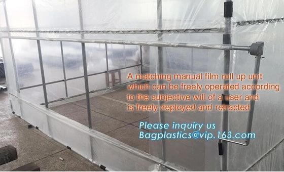 hdpe woven greenhouse film, plastic roof transparent cover for green house,Good services hot galvanized structure big wa