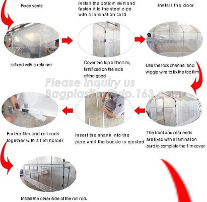 Agricultural Glass Green House for Commerical,Pop up Greenhouse Eco-friendly Fiberglass Poles Overlong Cover 98&quot;x49&quot;x53&quot;