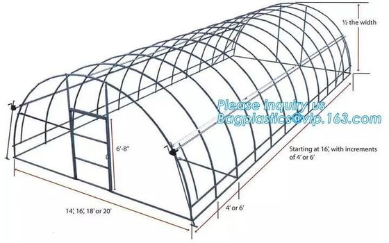 Garden Walk In 4 Shelves&amp; Reinforced PE Cover green houses,Agriculture Farm Commercial Plastic PE Film Multi Spans Green