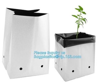 LDPE Polyethylene plastic garden planter bags for vegetable, tree and flower seedling,15 GALLON Hole Plastic LDPE Grow B