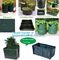 Black green square non woven potato plant garden grow bags with handle,5 Gallon Planting Grow Bags Made Of Growth Friend