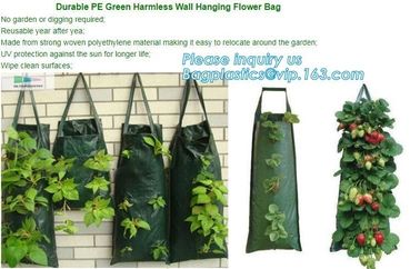 4 Pockets Permeable Non-woven fabric 26x65cmx1mm Vertical Wall Planting Bag for flower vegetable lettuce ferns, bagease