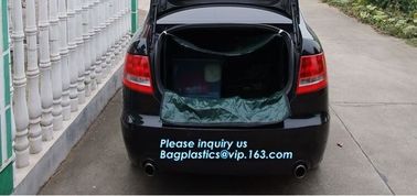 customized waterproof green pe car protector,environmental firendly, car boot liner, reusable, durable,economical,sample