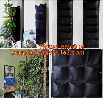 hanging plant bags felt wall planter garden felt grow bag,Pockets Vertical recycle felt fabric hanging garden planter ba